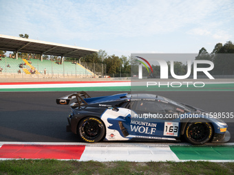 Franck Perera, Marco Mapelli, and Jordan Pepper of the GRT - Grasser Racing Team drive a Lamborghini Huracan GT3 EVO2 during a race of the F...