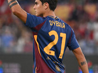 Paulo Dybala of A.S. Roma celebrates after scoring the goal of 2-0 during the 5th day of the Serie A Championship between A.S. Roma and Udin...