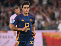 Paulo Dybala of A.S. Roma celebrates after scoring the goal of 2-0 during the 5th day of the Serie A Championship between A.S. Roma and Udin...