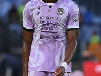 Kingsley Ehizibue of Udinese Calcio is in action during the 5th day of the Serie A Championship between A.S. Roma and Udinese Calcio at the...