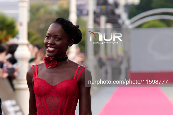 Lupita Nyong'o attends the red carpet of the film ''The Wild Robot'' during the 72nd San Sebastian International Film Festival in San Sebast...