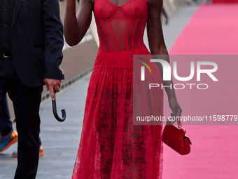 Lupita Nyong'o attends the red carpet of the film ''The Wild Robot'' during the 72nd San Sebastian International Film Festival in San Sebast...