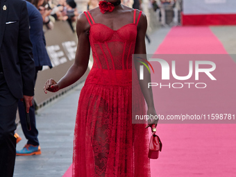 Lupita Nyong'o attends the red carpet of the film ''The Wild Robot'' during the 72nd San Sebastian International Film Festival in San Sebast...