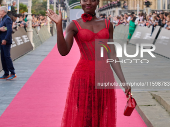 Lupita Nyong'o attends the red carpet of the film ''The Wild Robot'' during the 72nd San Sebastian International Film Festival in San Sebast...