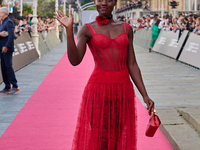 Lupita Nyong'o attends the red carpet of the film ''The Wild Robot'' during the 72nd San Sebastian International Film Festival in San Sebast...