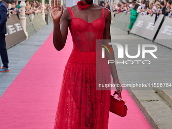 Lupita Nyong'o attends the red carpet of the film ''The Wild Robot'' during the 72nd San Sebastian International Film Festival in San Sebast...