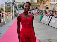 Lupita Nyong'o attends the red carpet of the film ''The Wild Robot'' during the 72nd San Sebastian International Film Festival in San Sebast...