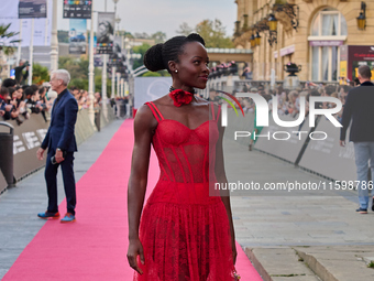 Lupita Nyong'o attends the red carpet of the film ''The Wild Robot'' during the 72nd San Sebastian International Film Festival in San Sebast...