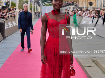 Lupita Nyong'o attends the red carpet of the film ''The Wild Robot'' during the 72nd San Sebastian International Film Festival in San Sebast...