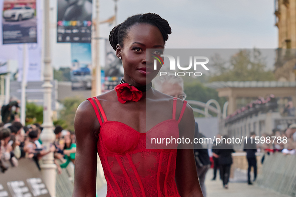 Lupita Nyong'o attends the red carpet of the film ''The Wild Robot'' during the 72nd San Sebastian International Film Festival in San Sebast...