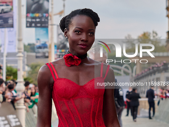 Lupita Nyong'o attends the red carpet of the film ''The Wild Robot'' during the 72nd San Sebastian International Film Festival in San Sebast...