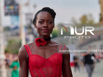 Lupita Nyong'o attends the red carpet of the film ''The Wild Robot'' during the 72nd San Sebastian International Film Festival in San Sebast...