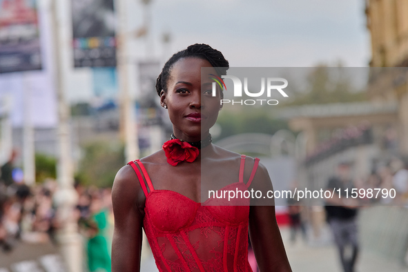 Lupita Nyong'o attends the red carpet of the film ''The Wild Robot'' during the 72nd San Sebastian International Film Festival in San Sebast...