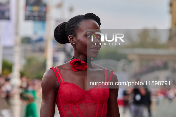 Lupita Nyong'o attends the red carpet of the film ''The Wild Robot'' during the 72nd San Sebastian International Film Festival in San Sebast...