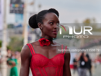 Lupita Nyong'o attends the red carpet of the film ''The Wild Robot'' during the 72nd San Sebastian International Film Festival in San Sebast...