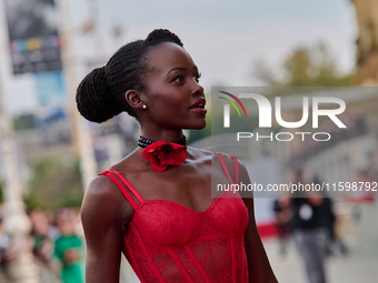 Lupita Nyong'o attends the red carpet of the film ''The Wild Robot'' during the 72nd San Sebastian International Film Festival in San Sebast...