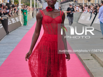 Lupita Nyong'o attends the red carpet of the film ''The Wild Robot'' during the 72nd San Sebastian International Film Festival in San Sebast...