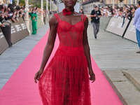 Lupita Nyong'o attends the red carpet of the film ''The Wild Robot'' during the 72nd San Sebastian International Film Festival in San Sebast...