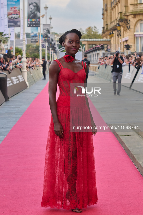 Lupita Nyong'o attends the red carpet of the film ''The Wild Robot'' during the 72nd San Sebastian International Film Festival in San Sebast...