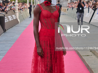 Lupita Nyong'o attends the red carpet of the film ''The Wild Robot'' during the 72nd San Sebastian International Film Festival in San Sebast...