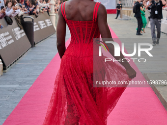 Lupita Nyong'o attends the red carpet of the film ''The Wild Robot'' during the 72nd San Sebastian International Film Festival in San Sebast...