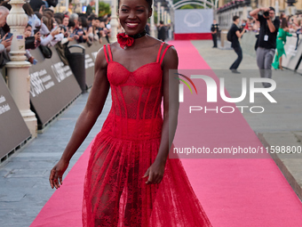 Lupita Nyong'o attends the red carpet of the film ''The Wild Robot'' during the 72nd San Sebastian International Film Festival in San Sebast...