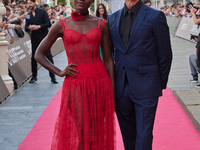 Lupita Nyong'o and Chris Sanders attend the red carpet of the film ''The Wild Robot'' during the 72nd San Sebastian International Film Festi...