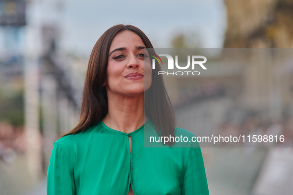 Macarena Garcia attends the red carpet of the film ''The Wild Robot'' during the 72nd San Sebastian International Film Festival in San Sebas...