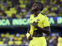 Villarreal's Thierno Mamadou Barry during the La Liga match between Villarreal CF and FC Barcelona at La Ceramica Stadium in Villarreal, Spa...