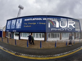 A general view of the Prestige Group Stadium during the Vanarama National League match between Hartlepool United and Dagenham and Redbridge...