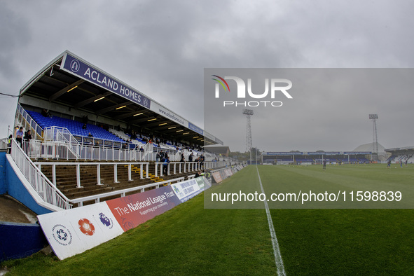 A general view of the Neale Cooper Stand at the Prestige Group Stadium during the Vanarama National League match between Hartlepool United a...