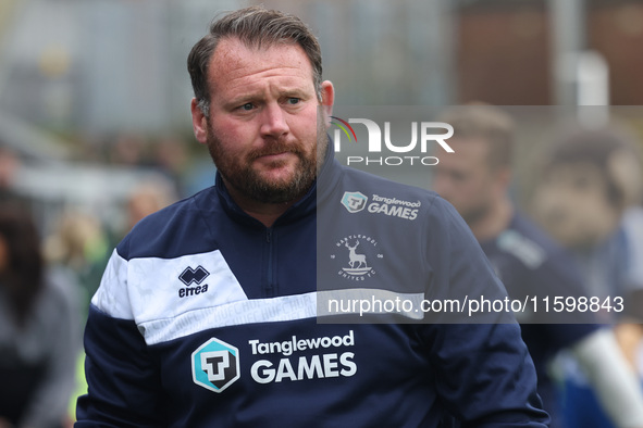 Hartlepool manager Darren Sarll during the Vanarama National League match between Hartlepool United and Dagenham and Redbridge at Victoria P...