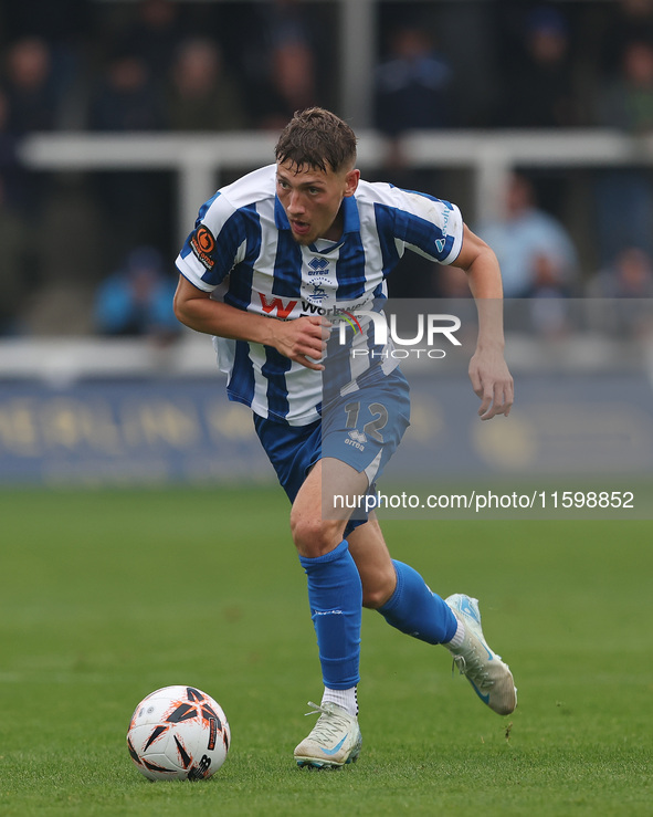 Joe Grey of Hartlepool United during the Vanarama National League match between Hartlepool United and Dagenham and Redbridge at Victoria Par...