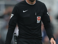 Match referee Stuart Morland during the Vanarama National League match between Hartlepool United and Dagenham and Redbridge at Victoria Park...