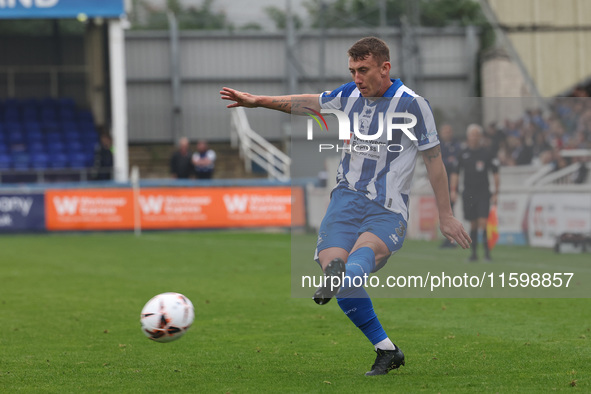 David Ferguson of Hartlepool United during the Vanarama National League match between Hartlepool United and Dagenham and Redbridge at Victor...