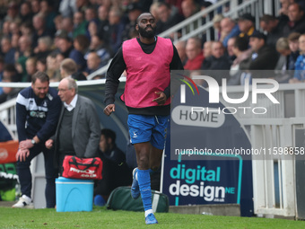 Manny Onariase of Hartlepool United during the Vanarama National League match between Hartlepool United and Dagenham and Redbridge at Victor...