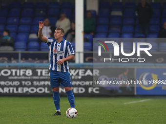 David Ferguson of Hartlepool United during the Vanarama National League match between Hartlepool United and Dagenham and Redbridge at Victor...