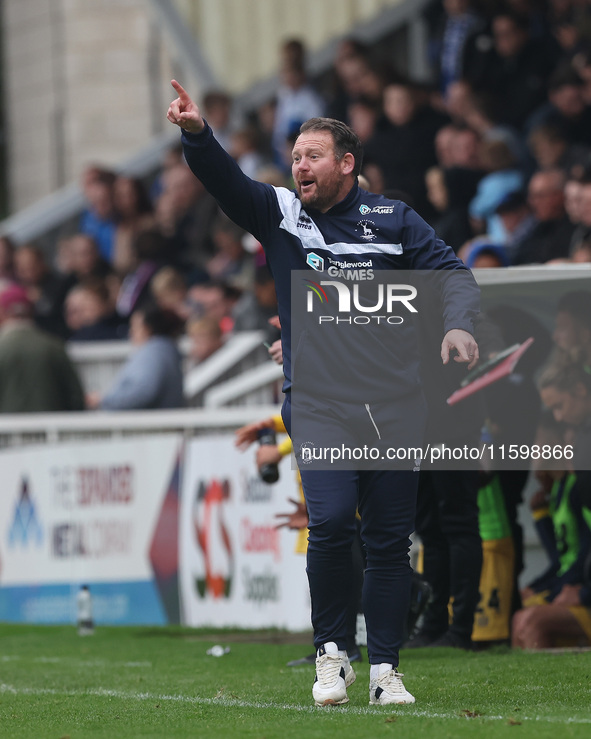 Hartlepool manager Darren Sarll during the Vanarama National League match between Hartlepool United and Dagenham and Redbridge at Victoria P...