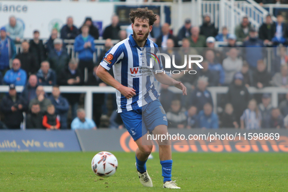 Hartlepool United's Anthony Mancini during the Vanarama National League match between Hartlepool United and Dagenham and Redbridge at Victor...