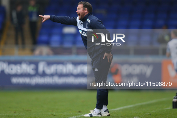 Hartlepool United Manager Darren Sarll during the Vanarama National League match between Hartlepool United and Dagenham and Redbridge at Vic...