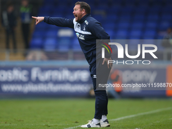 Hartlepool United Manager Darren Sarll during the Vanarama National League match between Hartlepool United and Dagenham and Redbridge at Vic...