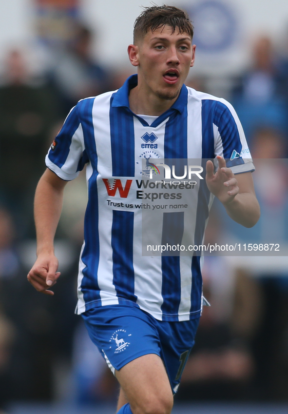 Hartlepool United's Joe Grey during the Vanarama National League match between Hartlepool United and Dagenham and Redbridge at Victoria Park...