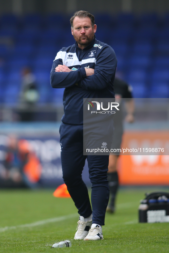 Hartlepool United Manager Darren Sarll during the Vanarama National League match between Hartlepool United and Dagenham and Redbridge at Vic...