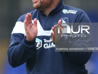 Hartlepool United Manager Darren Sarll during the Vanarama National League match between Hartlepool United and Dagenham and Redbridge at Vic...