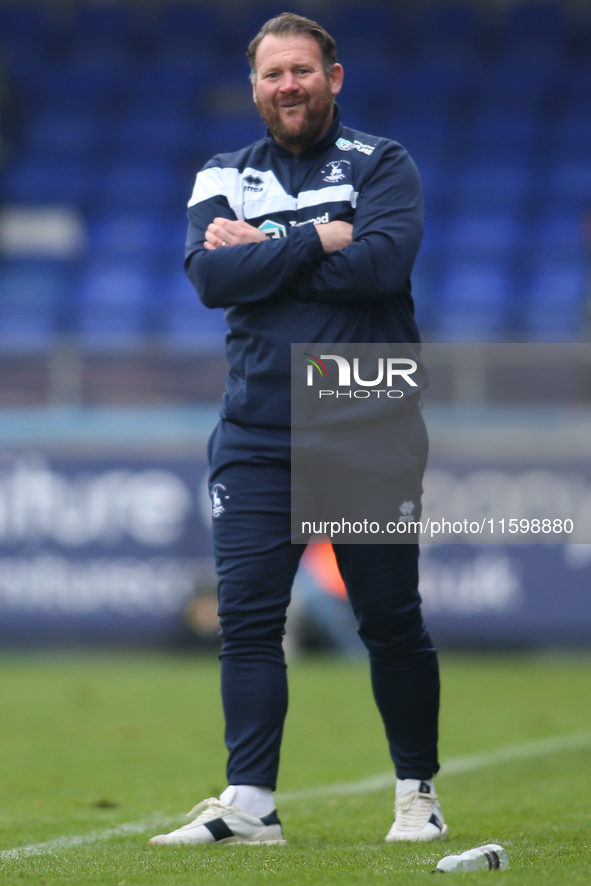 Hartlepool United Manager Darren Sarll during the Vanarama National League match between Hartlepool United and Dagenham and Redbridge at Vic...