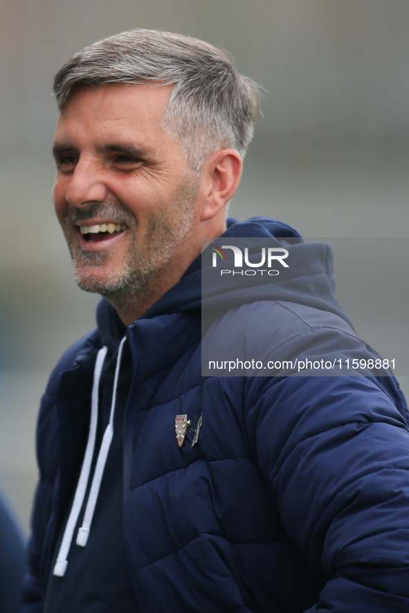 Dagenham & Redbridge Manager Ben Stevens during the Vanarama National League match between Hartlepool United and Dagenham and Redbridge at V...