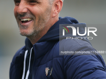 Dagenham & Redbridge Manager Ben Stevens during the Vanarama National League match between Hartlepool United and Dagenham and Redbridge at V...