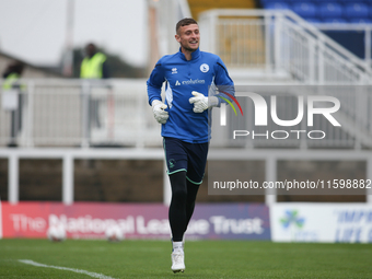 Hartlepool United goalkeeper Adam Smith during the Vanarama National League match between Hartlepool United and Dagenham and Redbridge at Vi...