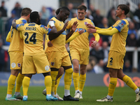 Josh Umerah of Dagenham & Redbridge celebrates his goal during the Vanarama National League match between Hartlepool United and Dagenham & R...