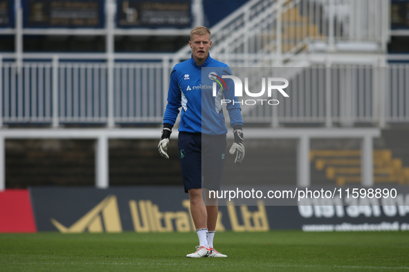 Hartlepool United goalkeeper Brad Young during the Vanarama National League match between Hartlepool United and Dagenham and Redbridge at Vi...